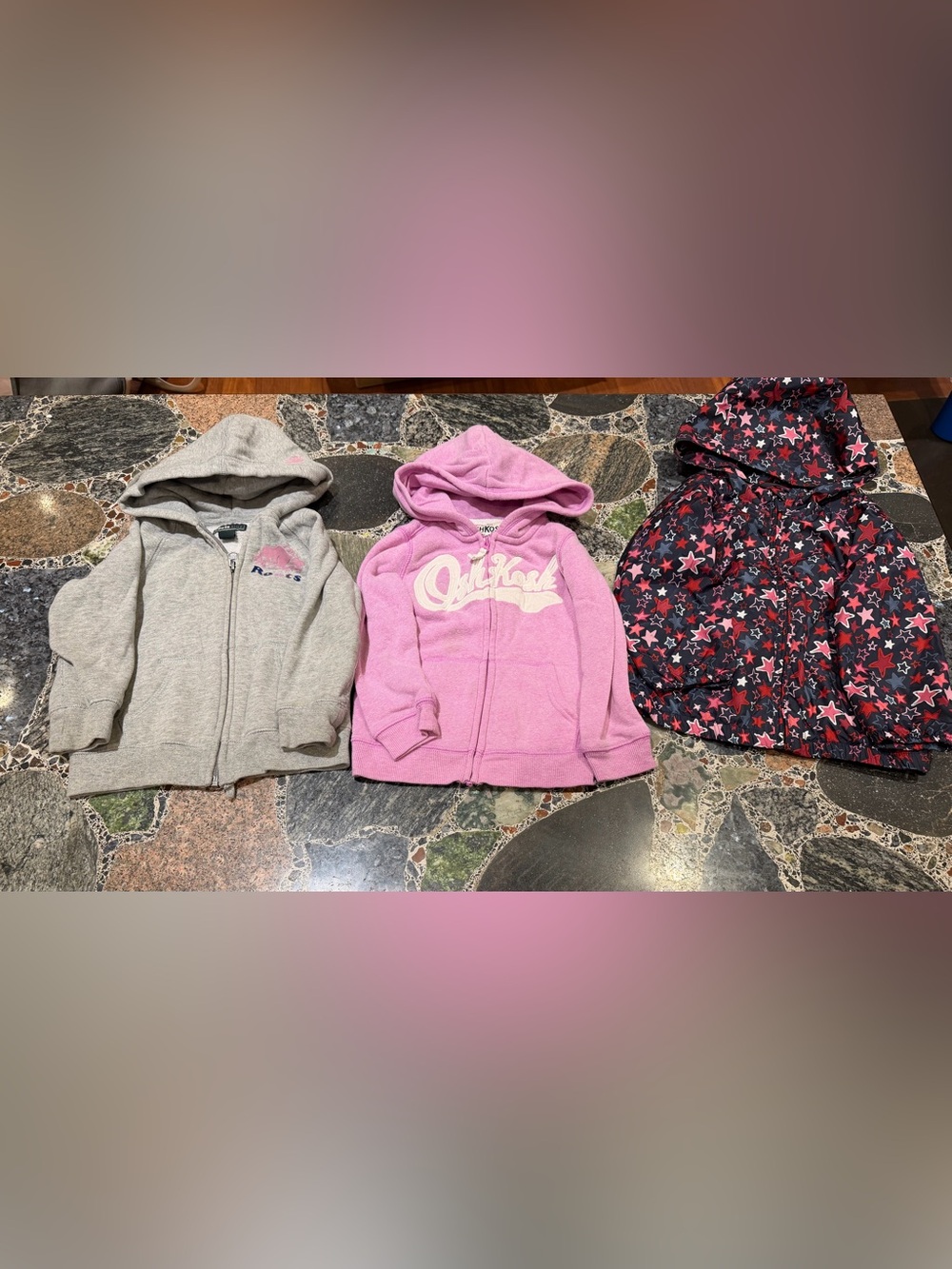 3 Hooded Zip-Up jackets size 3t